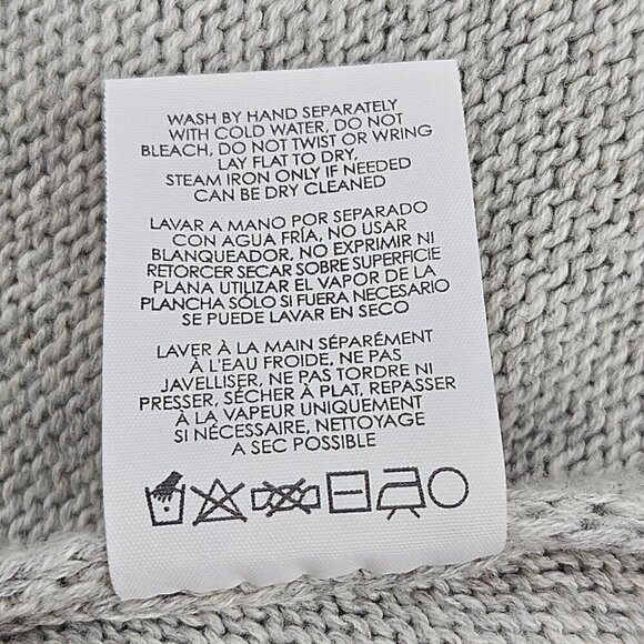 Cabi Cowl Neck Poncho Sweater Gray Women’s Size S Relaxed Fit Minimalist Fall - Picture 10 of 14